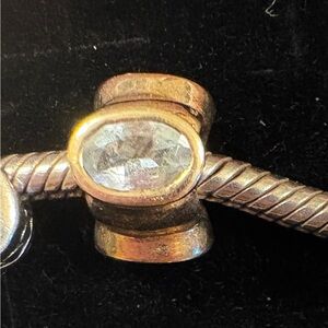 Pandora 14k large aquamarine bonsai charm